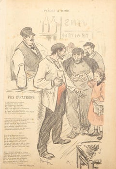 Gil Blas Illustrated, Art Nouveau Lithograph by Theophile Alexandre Steinlen