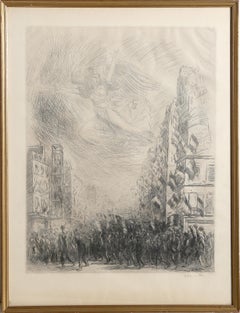 La Marsellesa, aguafuerte realista a punta seca de Theophile Alexandre Steinlen