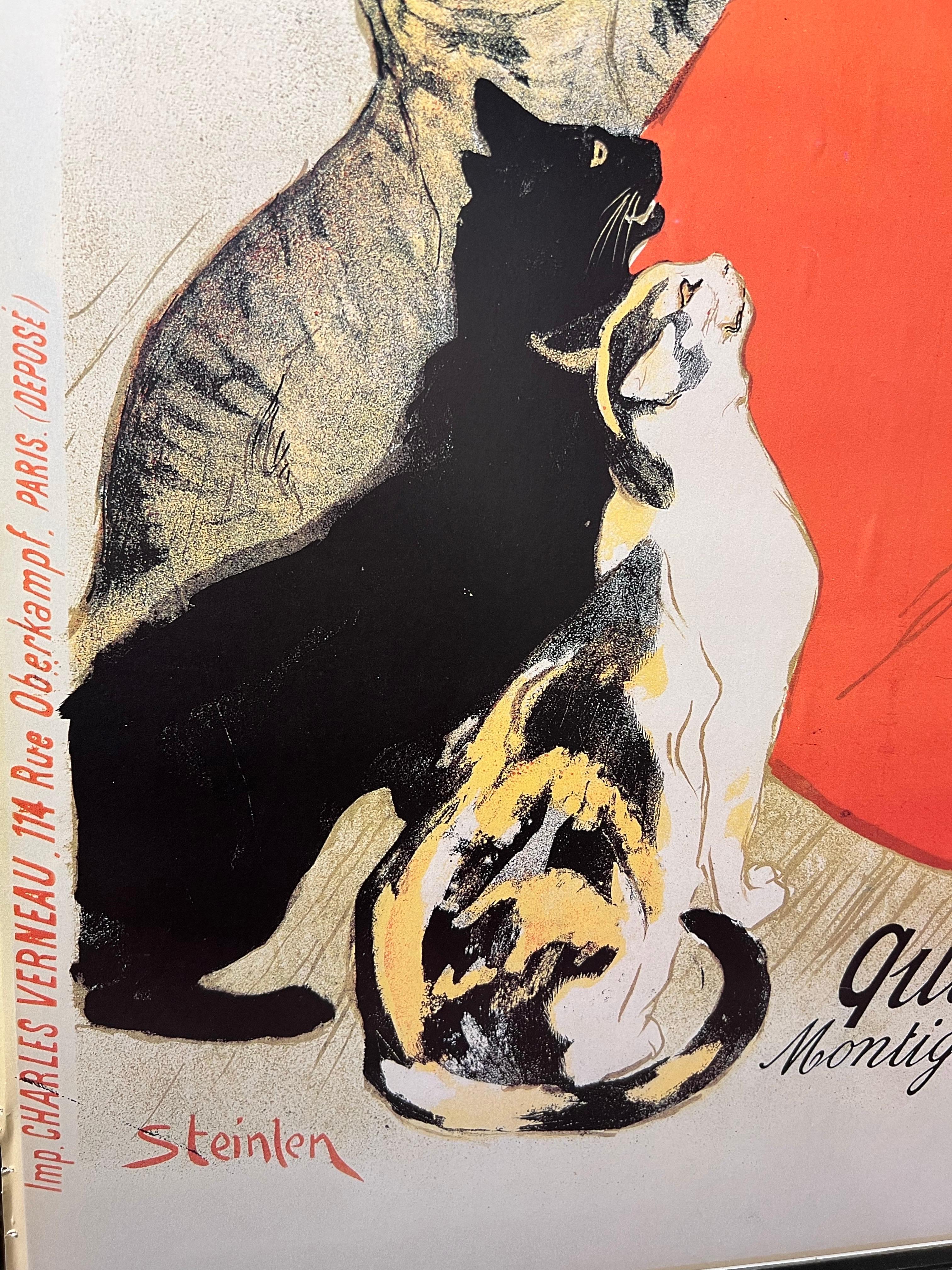 Lait pur de la Vingeanne (Pure Milk from Vingeanne), Lithographic poster. - Beige Animal Print by Théophile Alexandre Steinlen