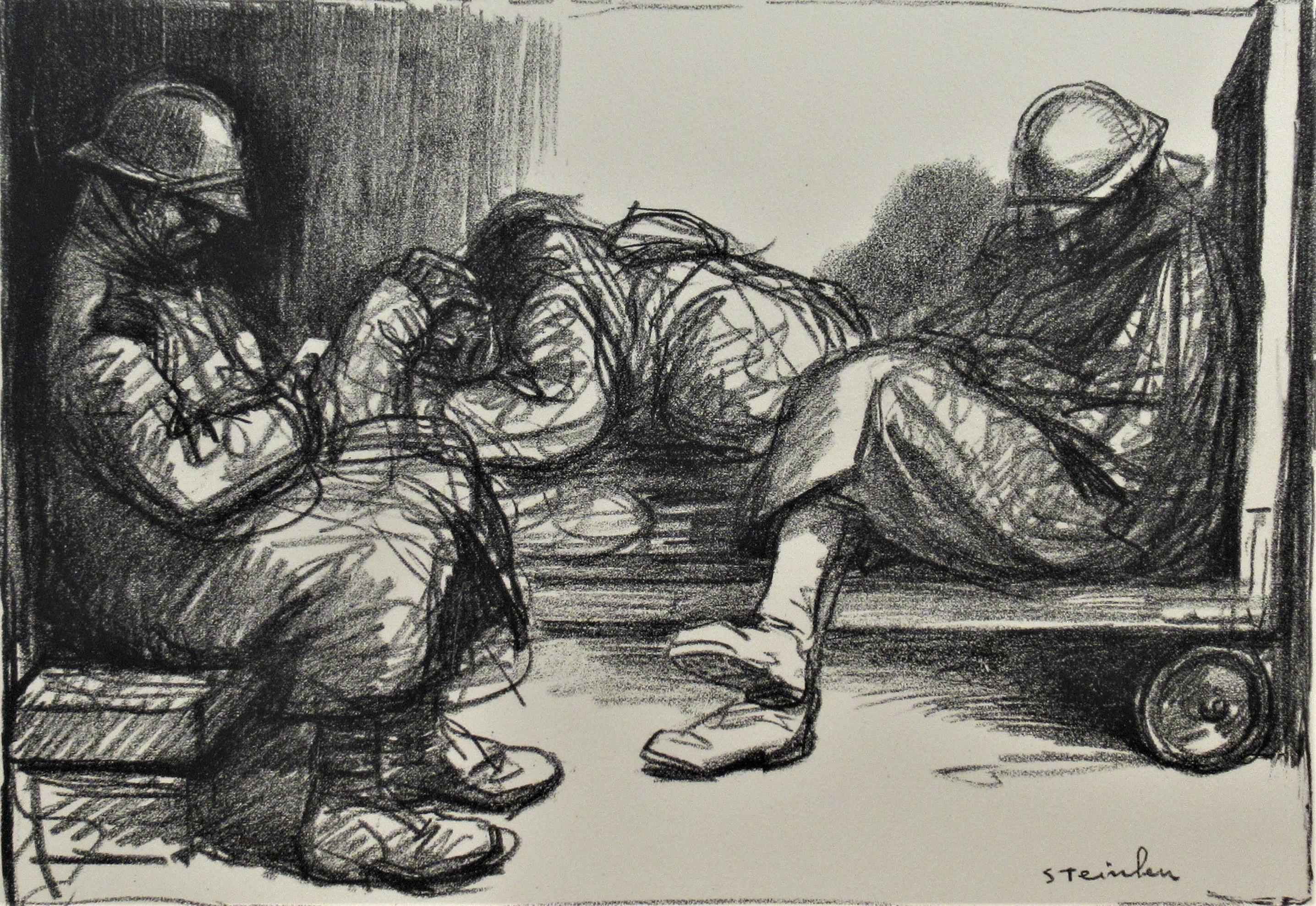 Le Repos du Soldat - Print by Théophile Alexandre Steinlen