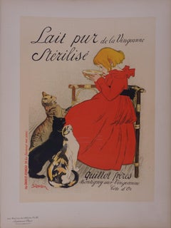 Milk : Girl with Cats - Lithograph (Les Maîtres de l'Affiche), 1897