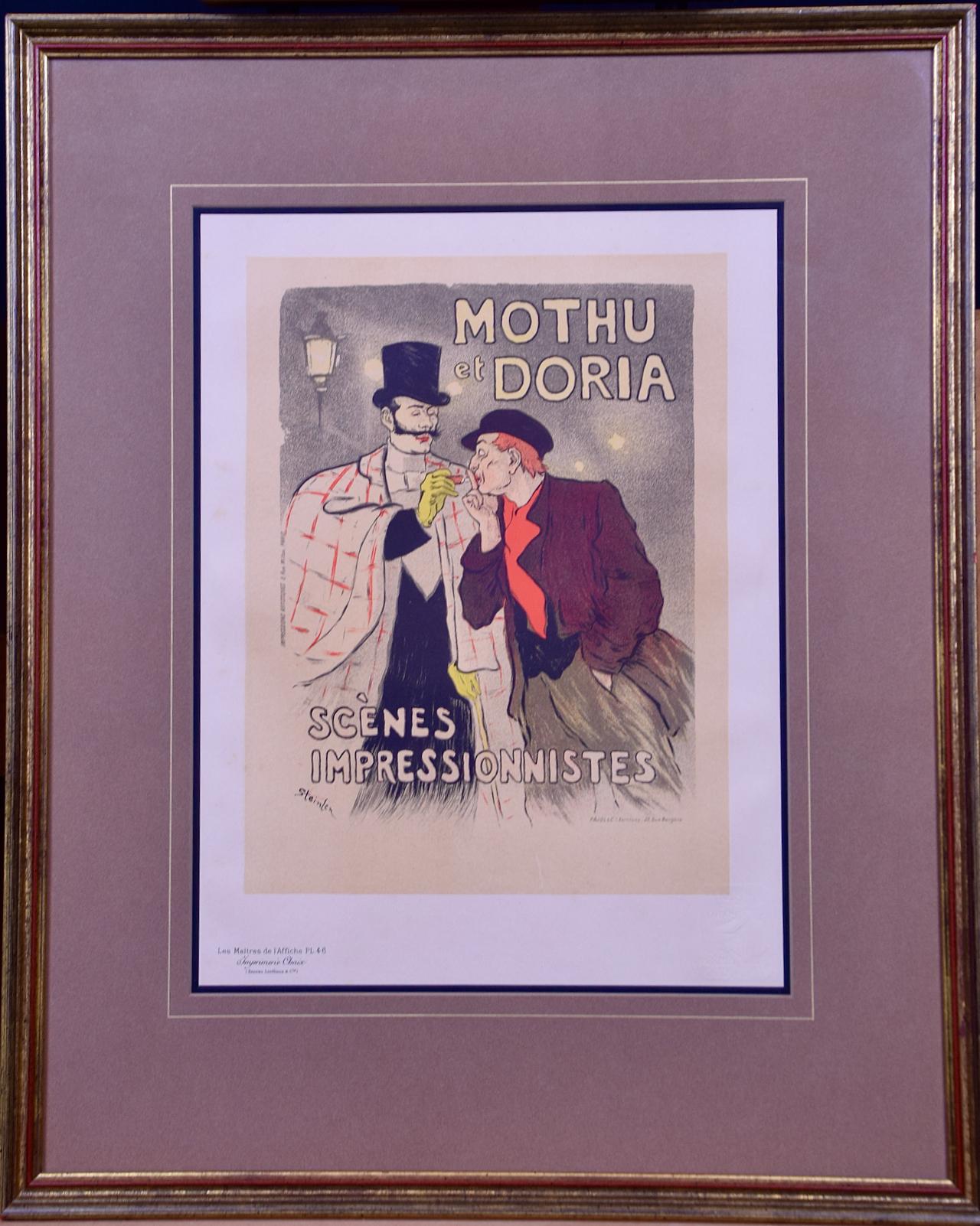 Mothu et Doria: Eine Lithographie aus Les Maitres de l'Affiche von Steinlen aus dem 19. Jahrhundert