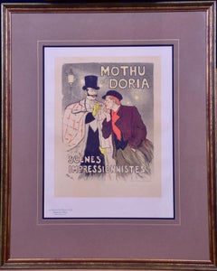 Mothu et Doria: A 19th C. Lithograph from Les Maitres de l'Affiche by Steinlen