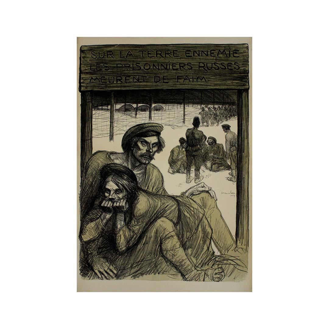 Affiche lithographique originale de 1917 par Steinlen - Première Guerre mondiale en vente 2