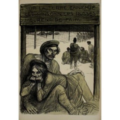 Affiche lithographique originale de 1917 par Steinlen - Première Guerre mondiale