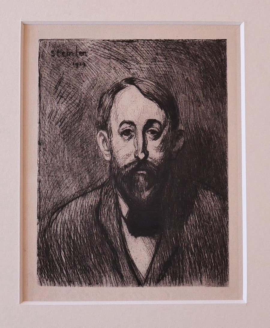 Portrait - Etching by Théophile Alexandre Steinlen - 1914