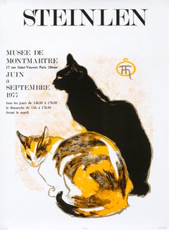 "Steinlen - Musee de Montmartre Paris" Art Nouveau Cat Original Poster