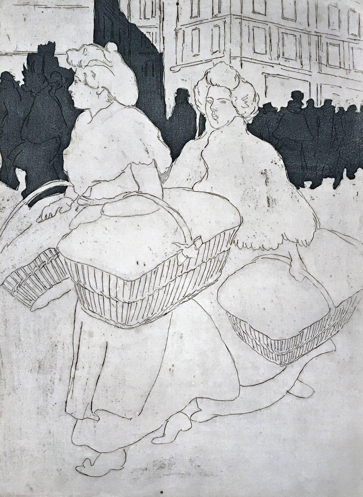 The Laundresses - Print by Théophile Alexandre Steinlen