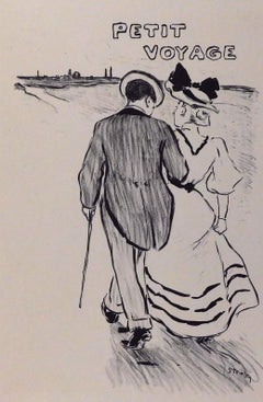 Theophile Alexandre Steinlen Original Stone Lithograph, 1894 - Petit Voyage