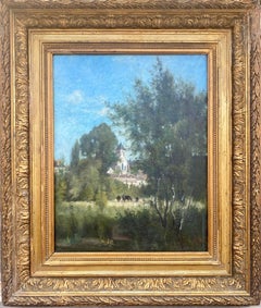 Escena pastoral en Auvers sur Oise por Durch amigo de van Gogh Paisaje de Barbizon