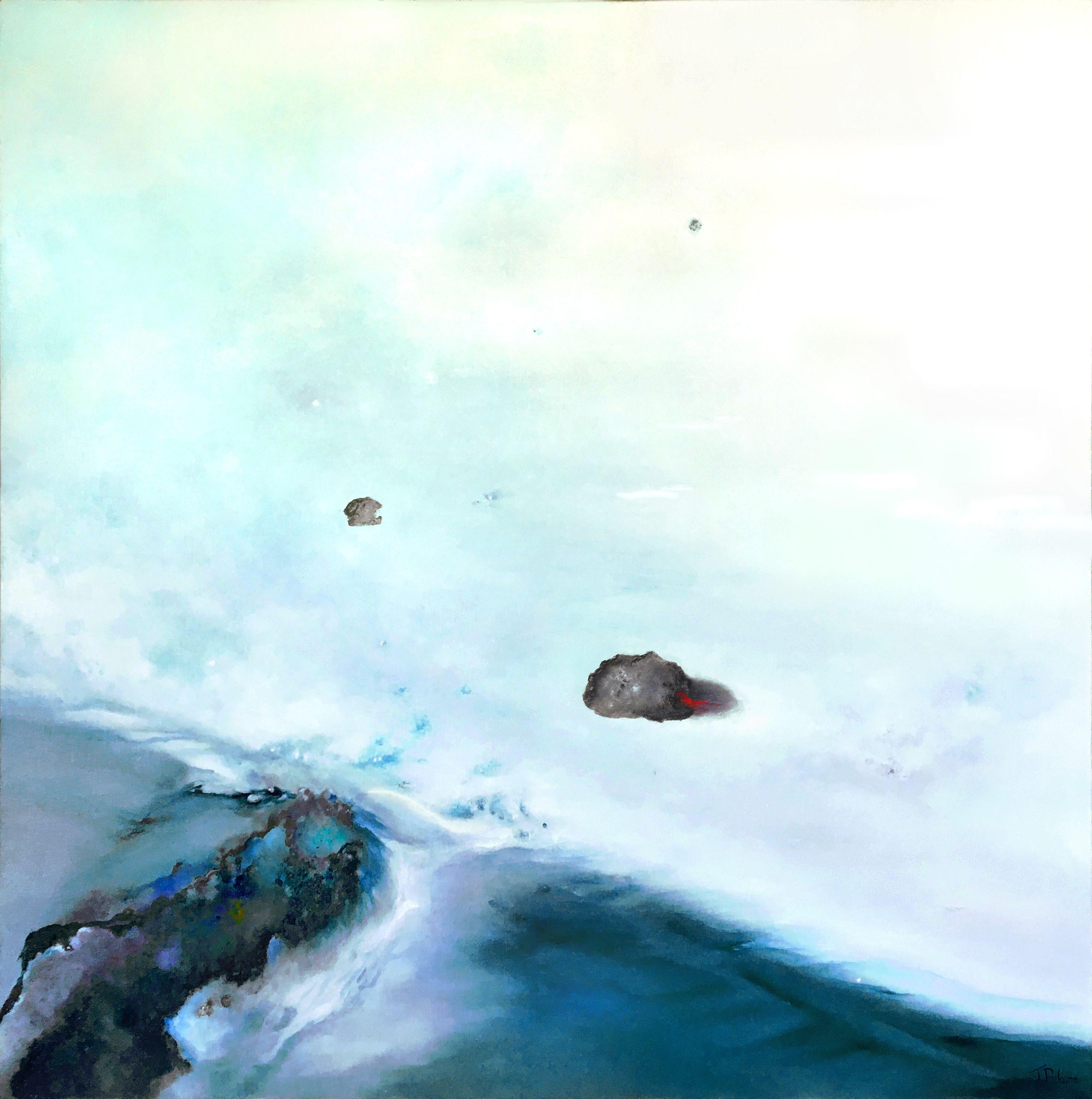 Abstract Painting di Theophile DELAINE - Oltre, Pittura, Olio su tela