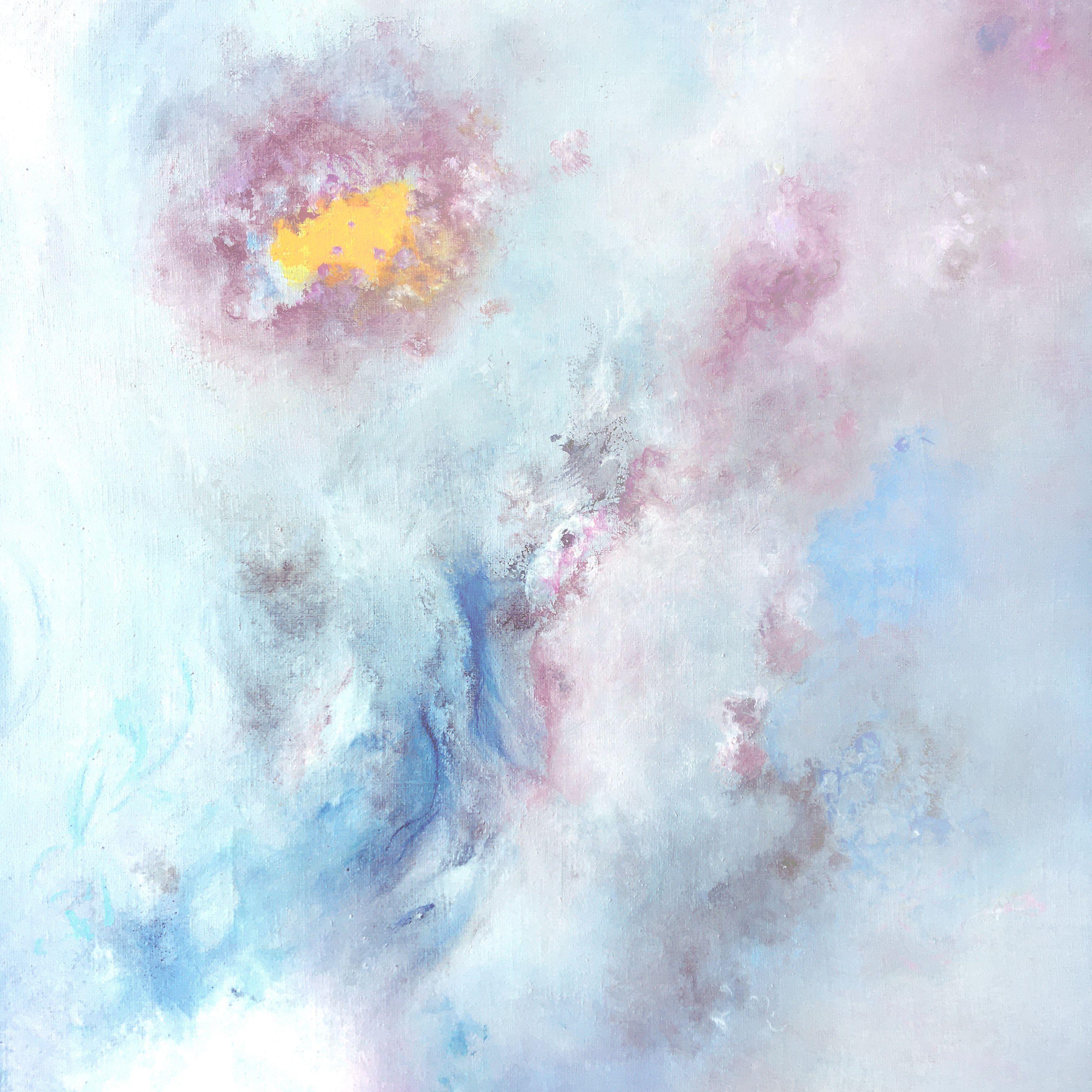 Contemplazione Opus IX, Pittura, Olio su tela - Painting Astratto di Theophile DELAINE