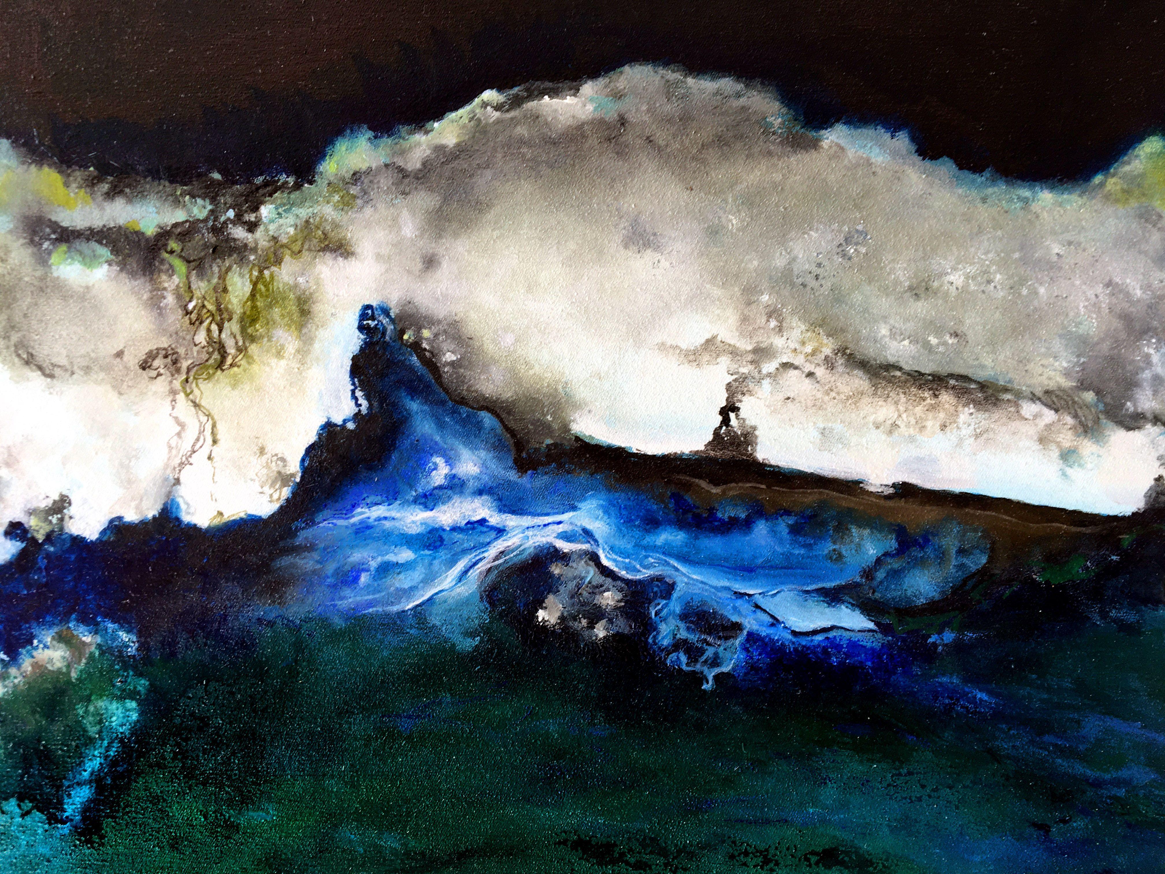 Contemplation Opus VI, peinture, huile sur toile - Abstrait Painting par Theophile DELAINE