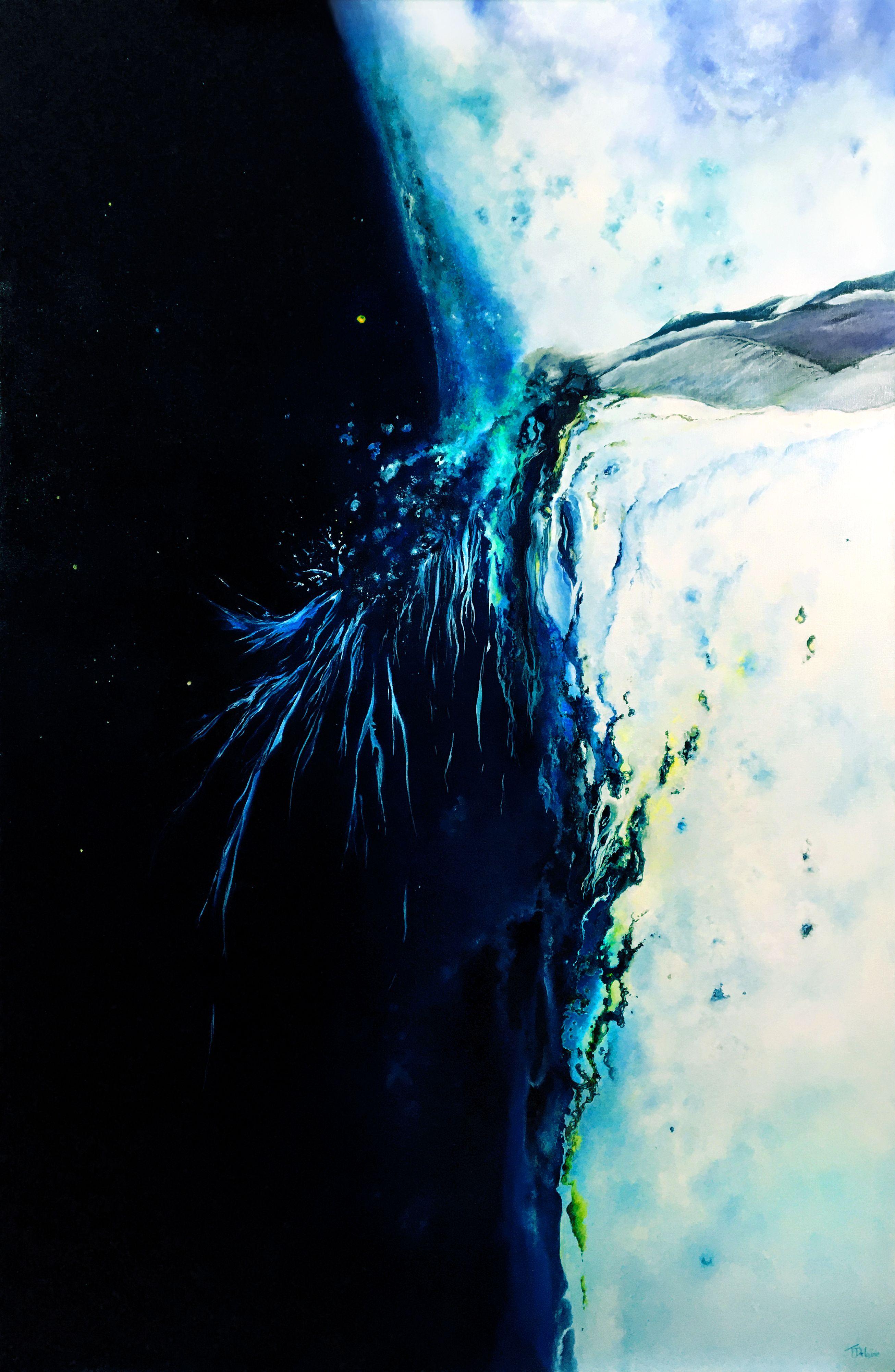 Contemplazione Opus VII, Pittura, Olio su tela - Painting di Theophile DELAINE