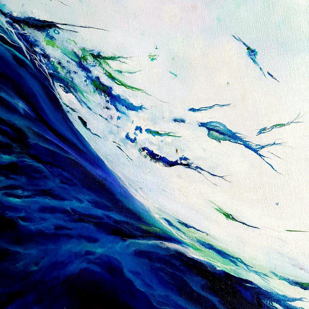Contemplation Opus XIII, peinture, huile sur toile - Expressionnisme abstrait Painting par Theophile DELAINE