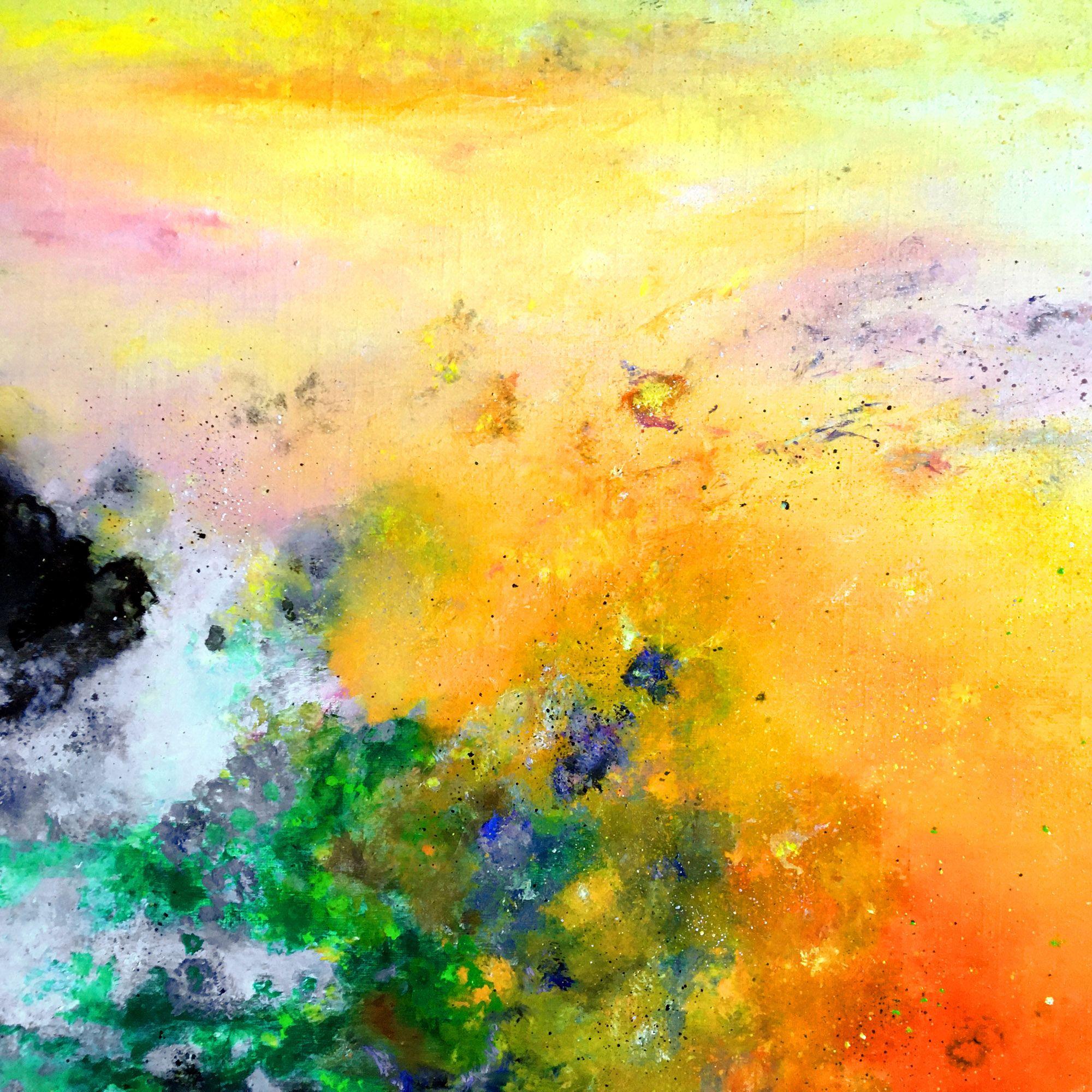 Correspondances opus VI, Pittura, Olio su tela - Abstract Painting Beige di Theophile DELAINE