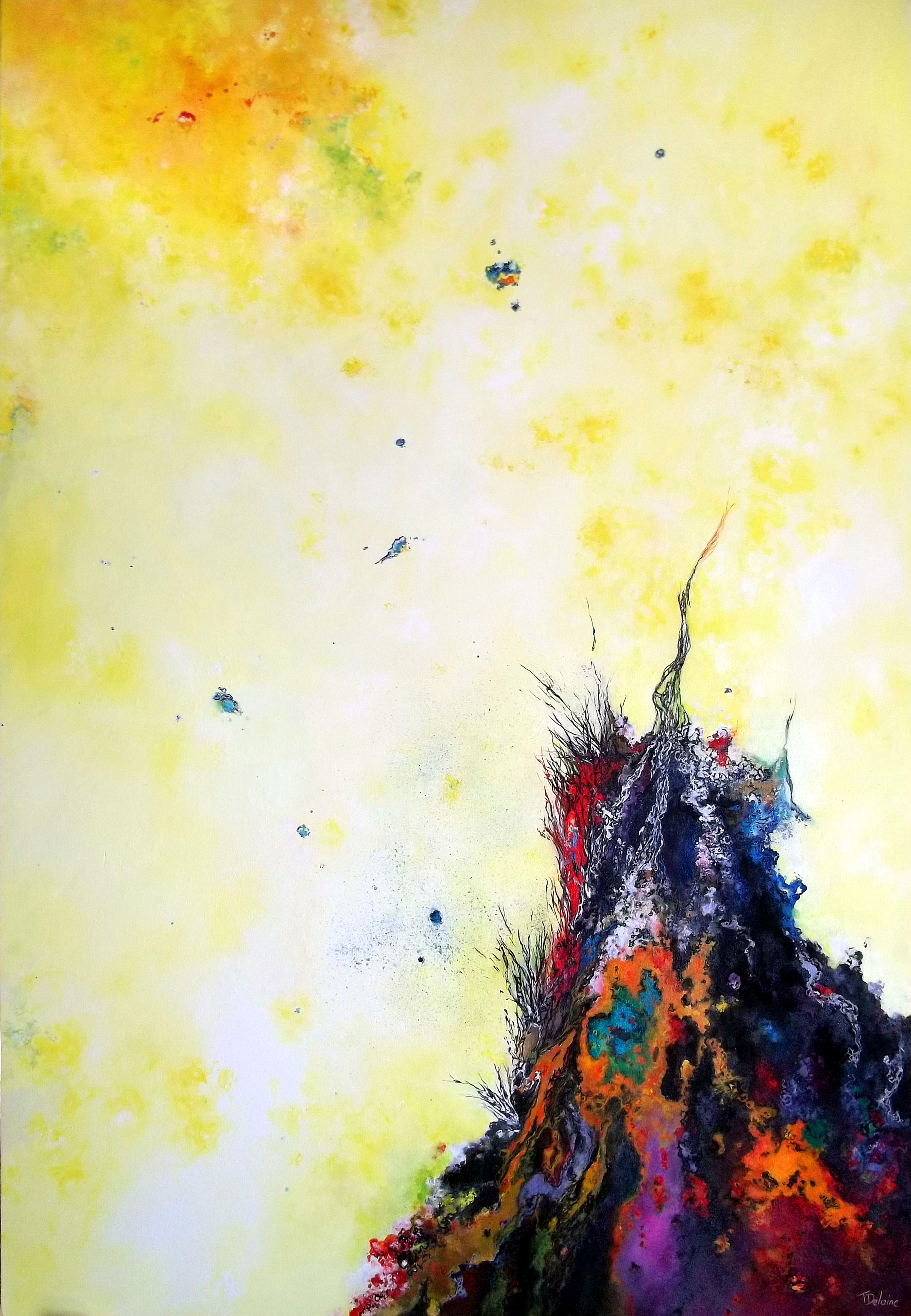 Abstract Painting di Theophile DELAINE - Incarnazione, Pittura, Olio su tela