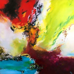 Opus II, Gemälde, Öl auf Leinwand, Geist der Insel Opus