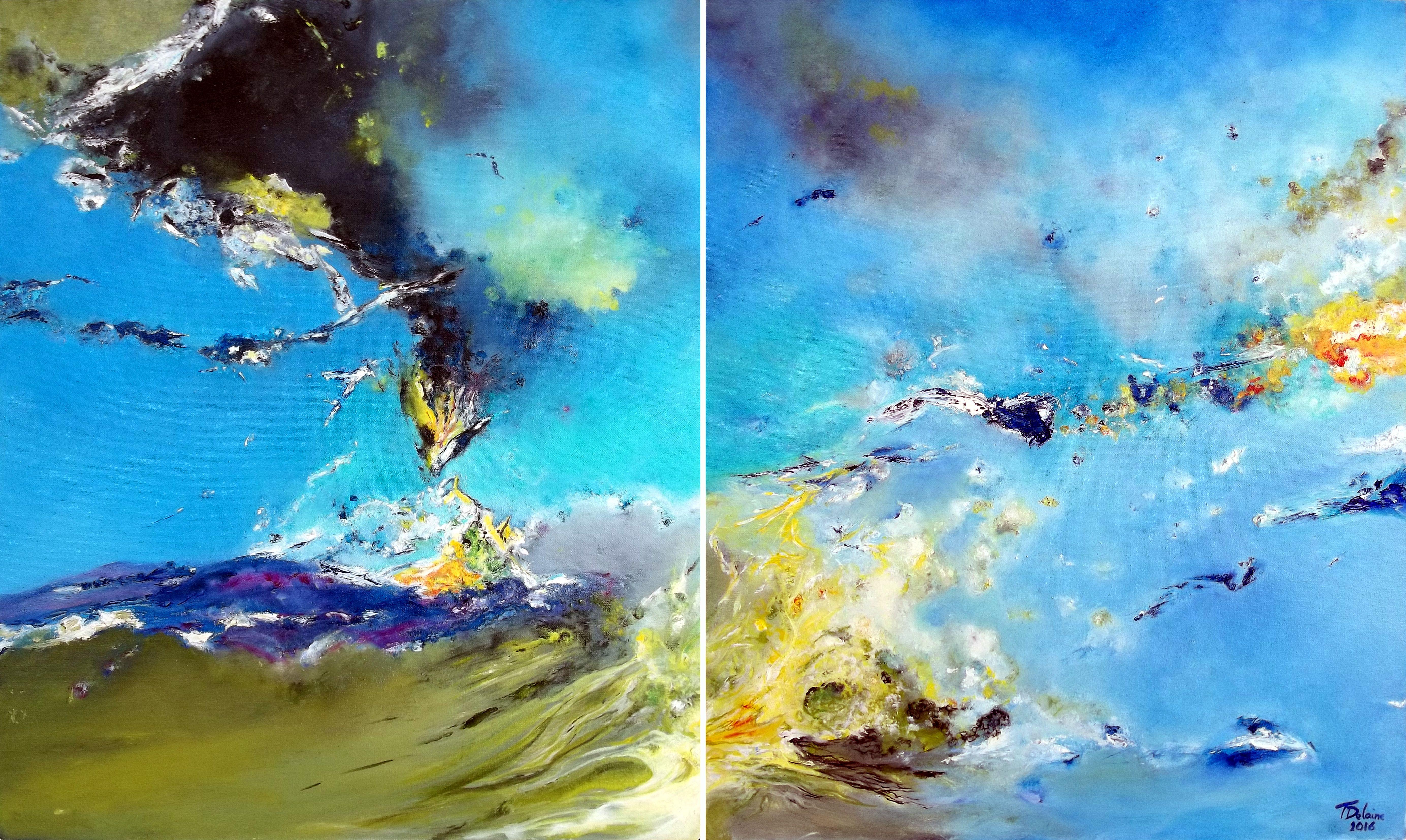 Tolleranza, Pittura, Olio su tela - Painting di Theophile DELAINE