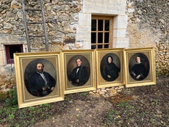 Antique Four large family portraits