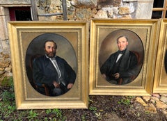 Four large French family portraits