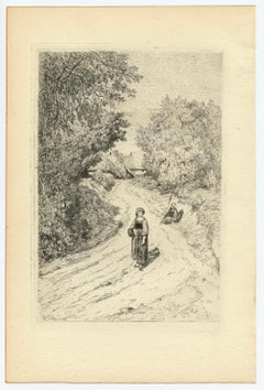 "A Country Lane" eau-forte originale