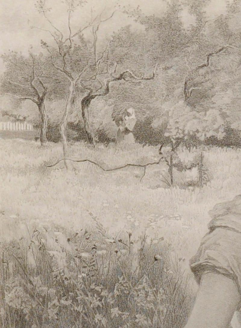 Connais-tu le Pays (Primavera) apres J. Rolshoven                                                 
(Do you Know the Country -Spring)
Etching, 1889
Signed 