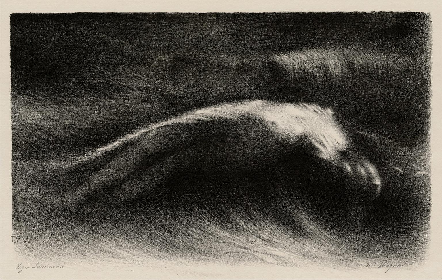 Theophile Pierre Wagner Nude Print - 'Vague Lumineuse' (Luminescent Wave) — Late 19th Century Surrealism