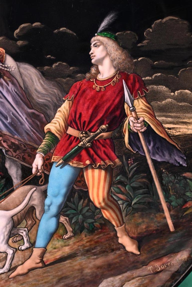 Céramique Théophile Soyer, Plat ornemental de style Renaissance en vente