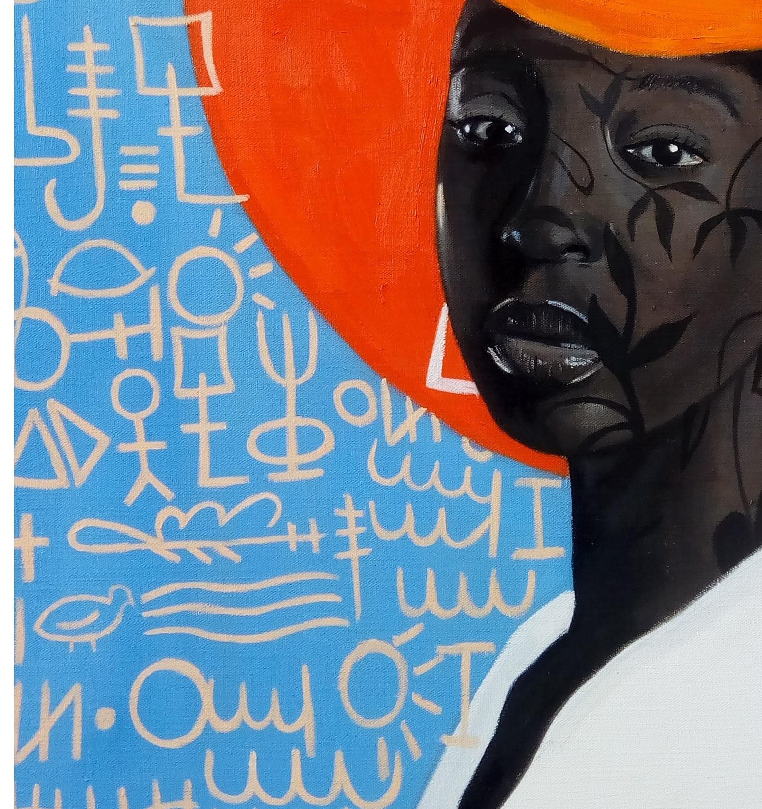 Regina Eniola - Figurative Painting Grigio di Theophilus Madaki
