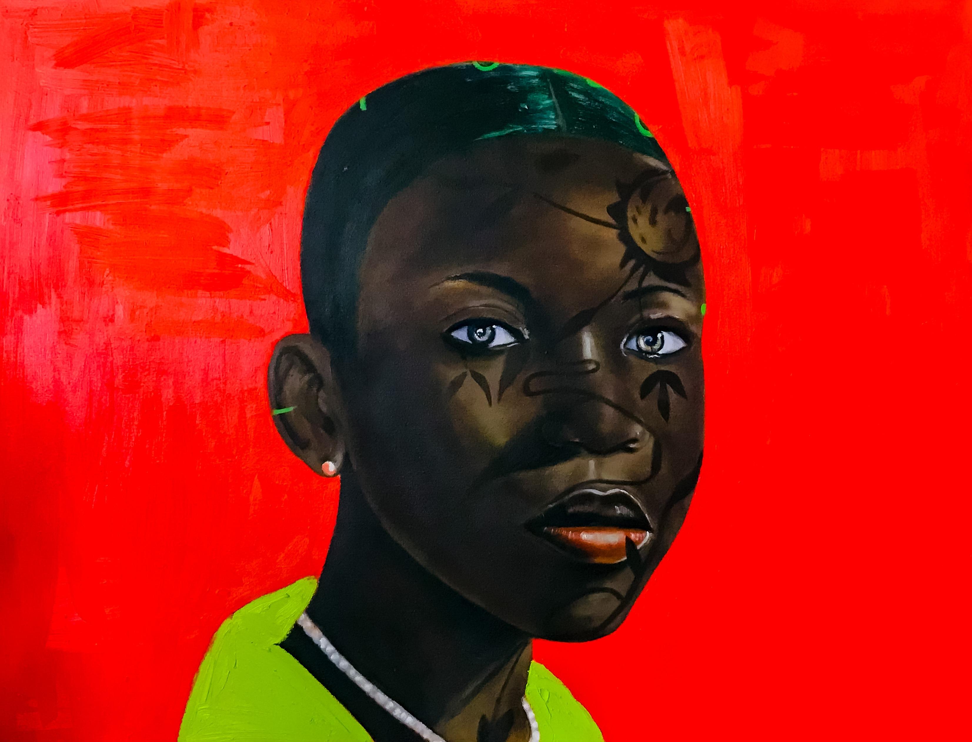 Theophilus Madaki Portrait Painting - Untitled