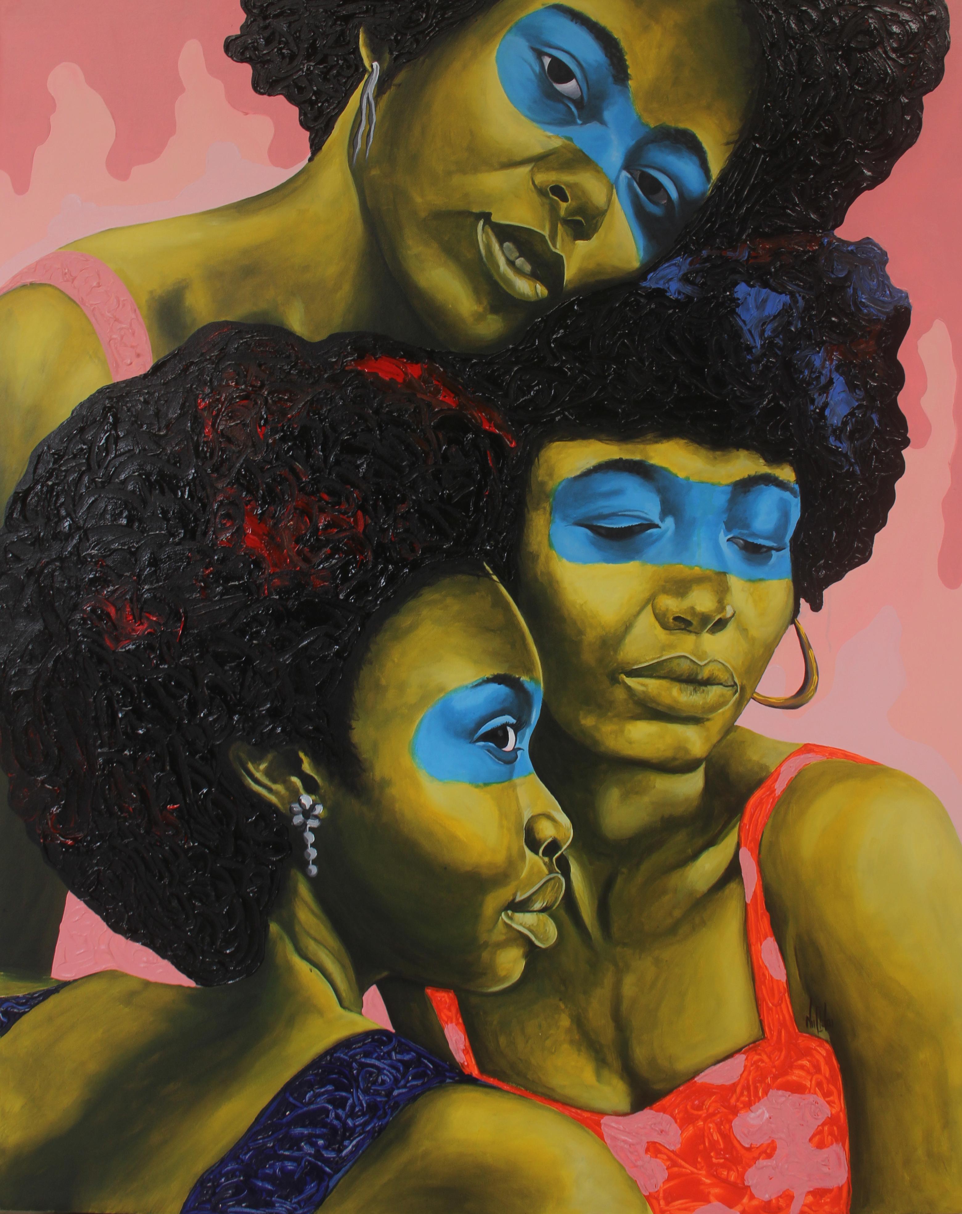 "The Comfort of Many", portraits of women together, friendship, family and love