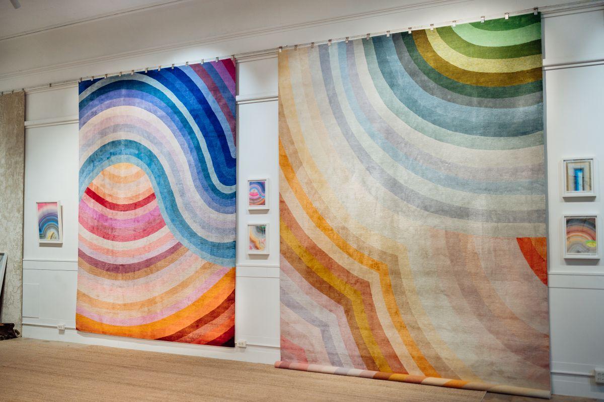 Moderno Tappeto in lana e seta Theoretical Color 42 Carini Carpets x Michelle Weinberg in vendita
