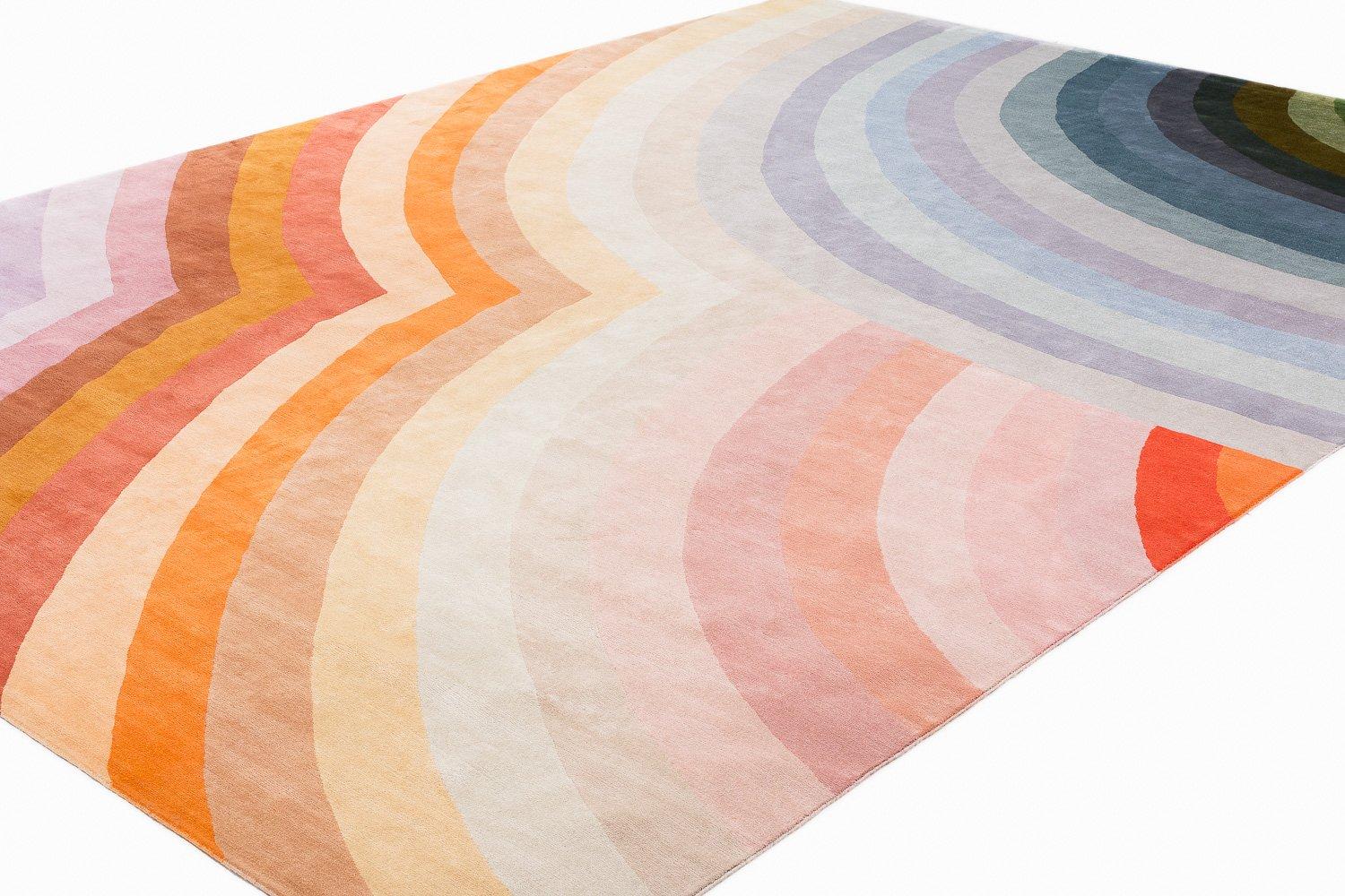 Nepalese Tappeto in lana e seta Theoretical Color 42 Carini Carpets x Michelle Weinberg in vendita