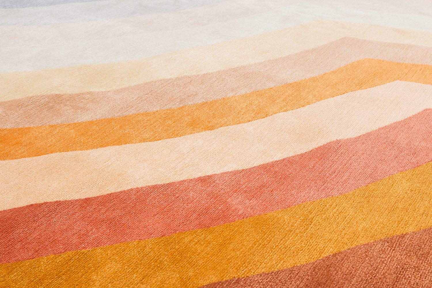 Tappeto in lana e seta Theoretical Color 42 Carini Carpets x Michelle Weinberg In condizioni Nuovo in vendita a New York, NY