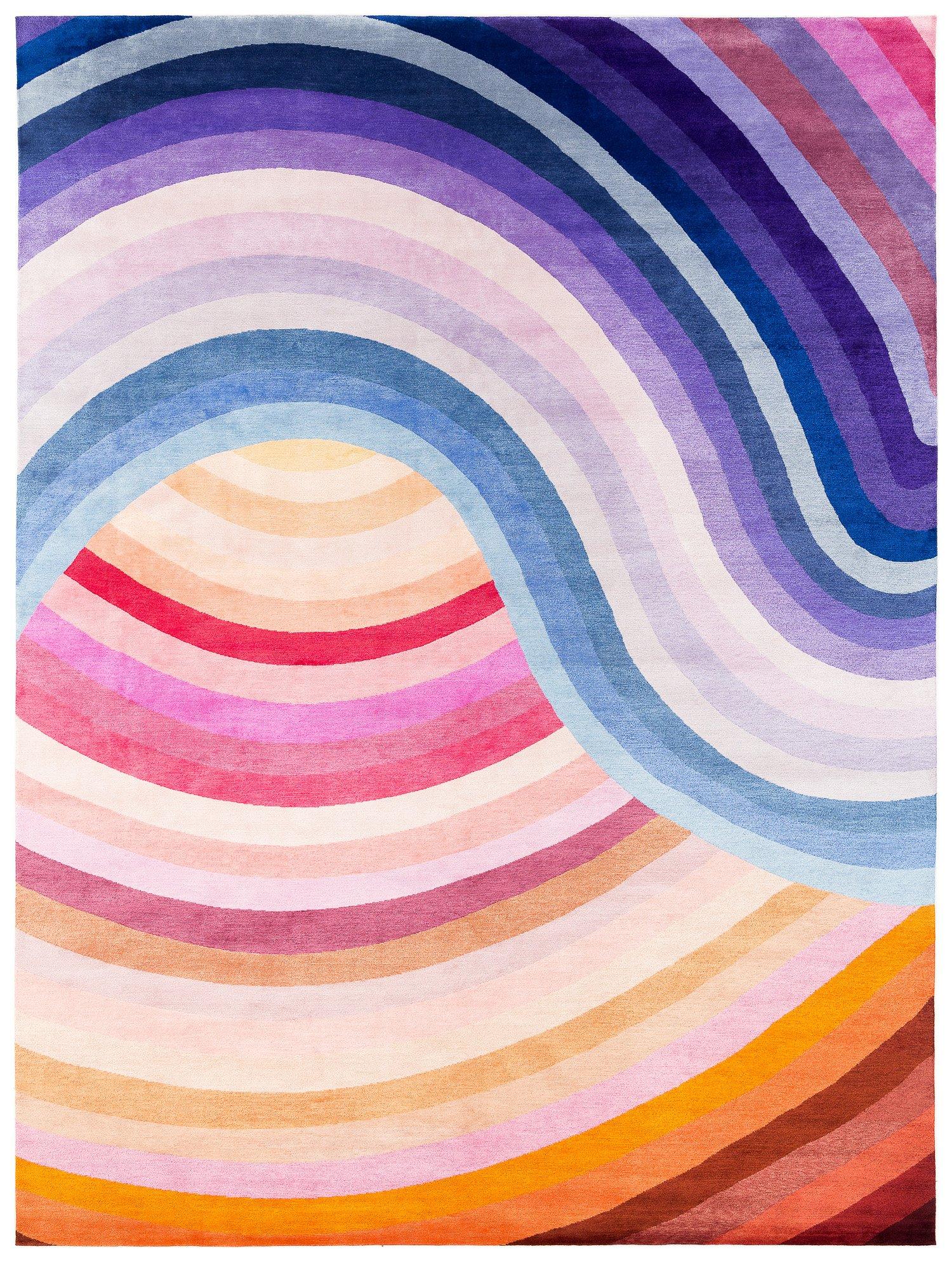 Tappeto in lana e seta Theoretical Color 49 Carini Carpets x Michelle Weinberg in vendita 7