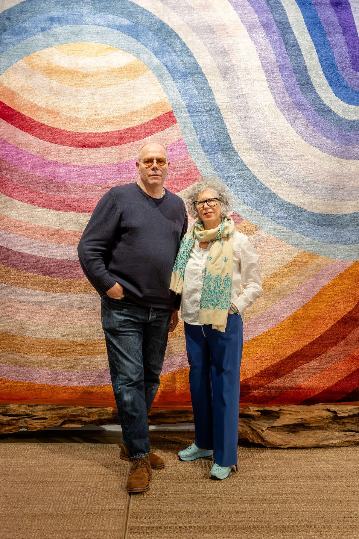 Tappeto in lana e seta Theoretical Color 49 Carini Carpets x Michelle Weinberg in vendita 3