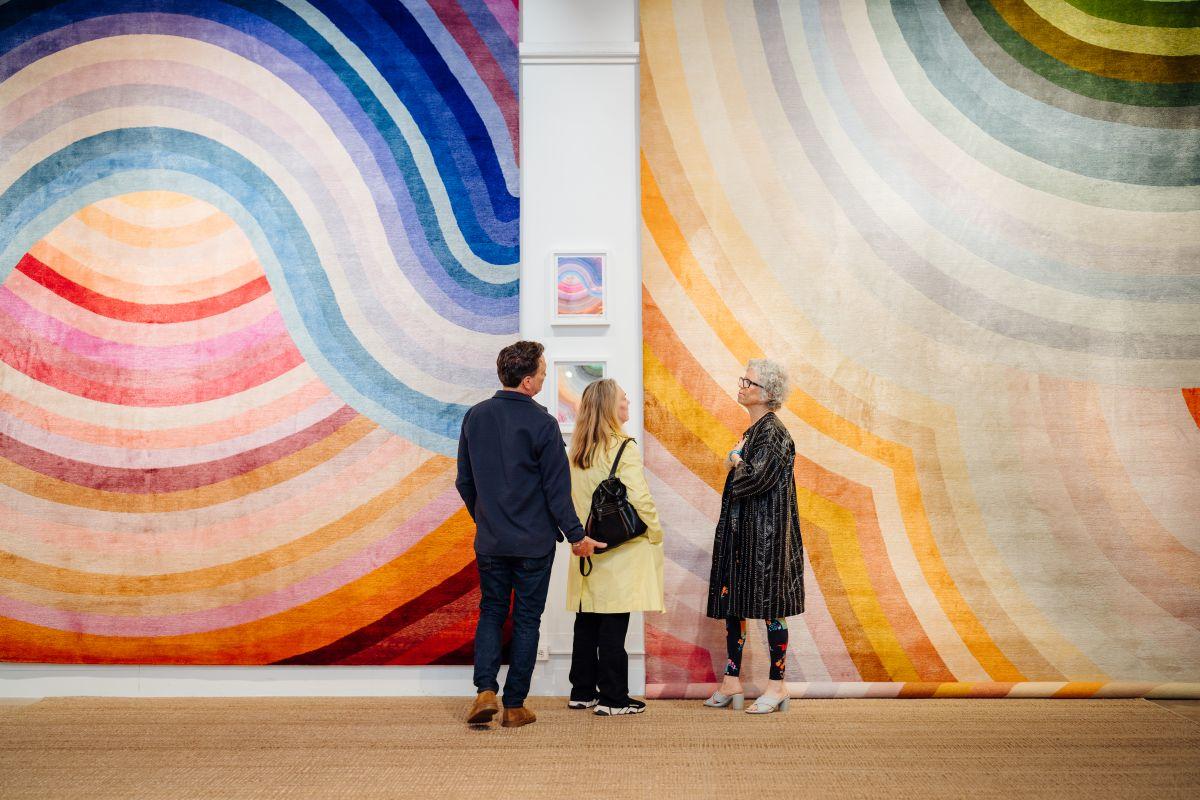 Lana Tappeto in lana e seta Theoretical Color 49 Carini Carpets x Michelle Weinberg in vendita