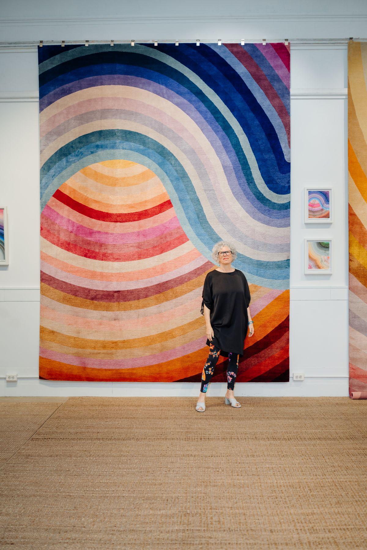 Tappeto in lana e seta Theoretical Color 49 Carini Carpets x Michelle Weinberg in vendita 10