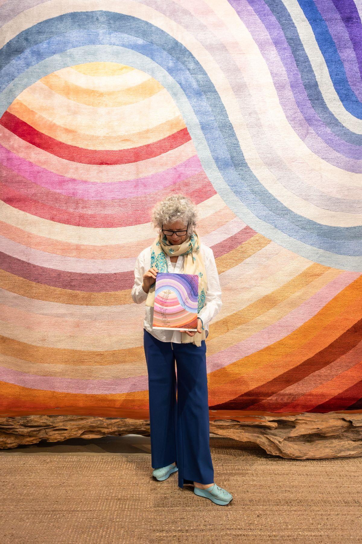 Tappeto in lana e seta Theoretical Color 49 Carini Carpets x Michelle Weinberg in vendita 9