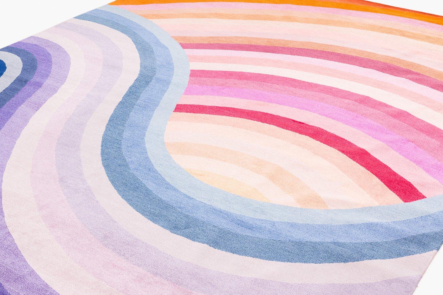 XXI secolo e contemporaneo Tappeto in lana e seta Theoretical Color 49 Carini Carpets x Michelle Weinberg in vendita