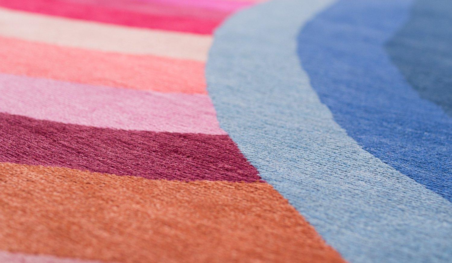 Tappeto in lana e seta Theoretical Color 49 Carini Carpets x Michelle Weinberg in vendita 5