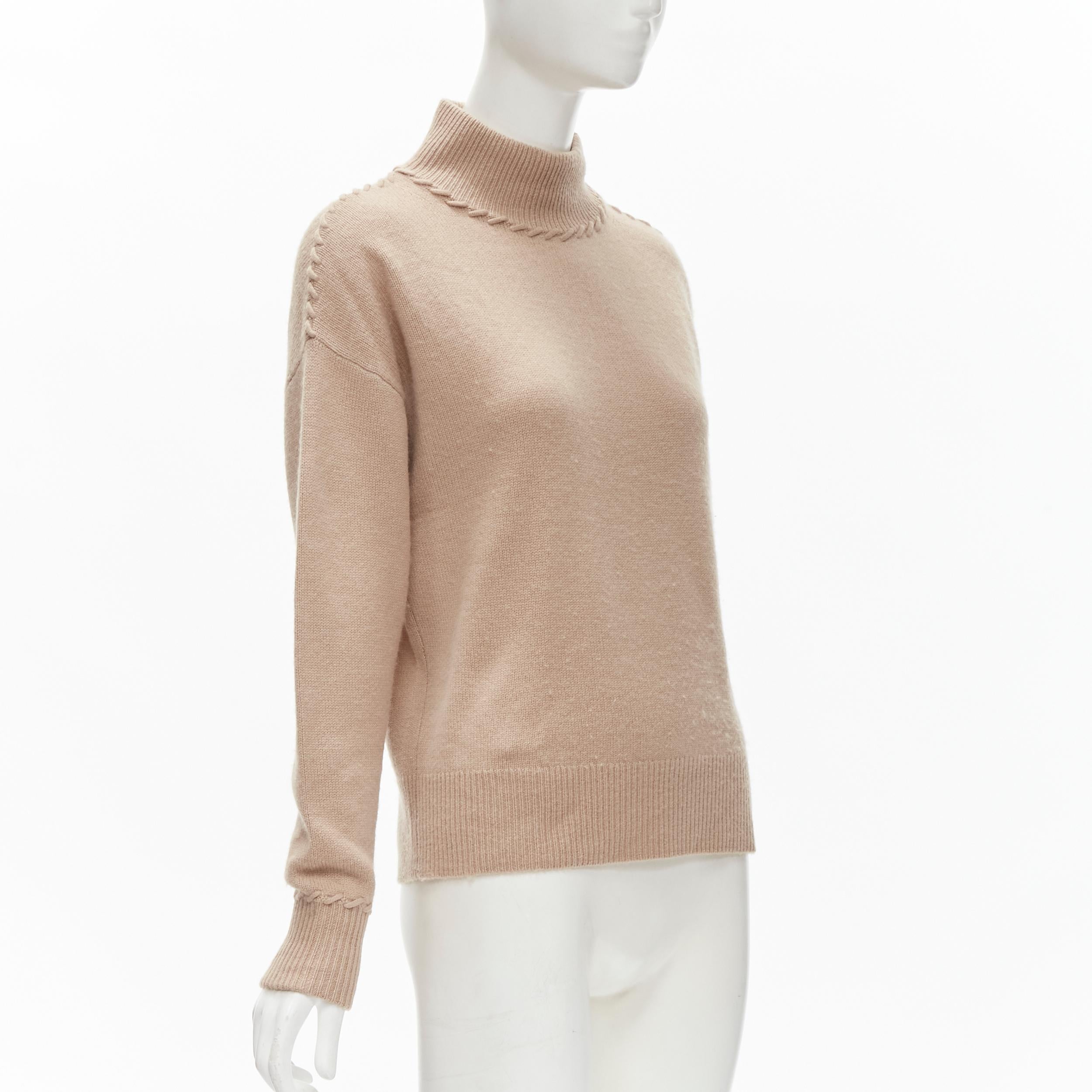 theory whipstitch cashmere turtleneck sweater