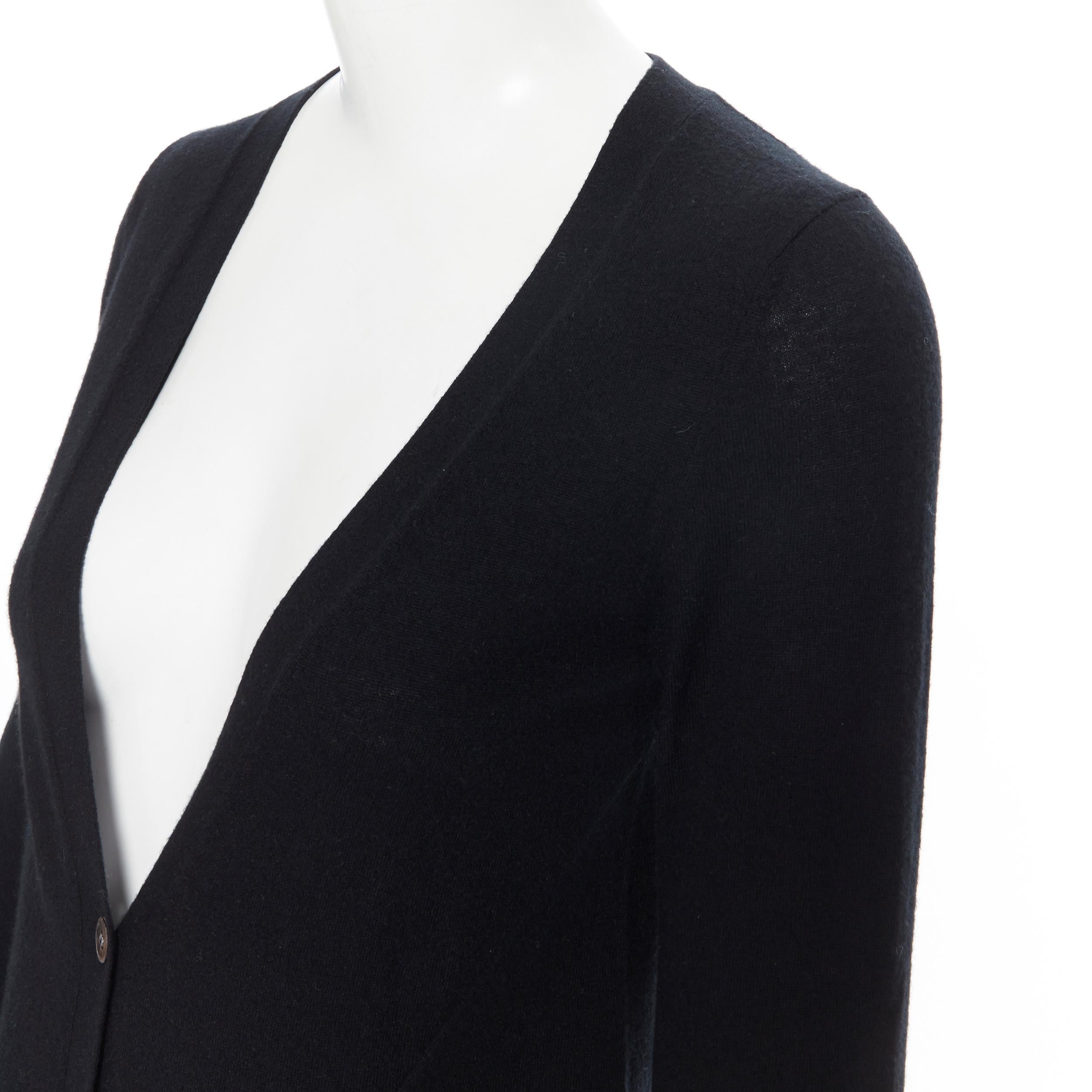 THEORY 100% cashmere con bottoni in madreperla, maglione cardigan lungo XS 3