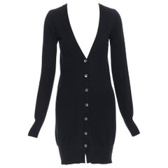 THEORY 100% cashmere con bottoni in madreperla, maglione cardigan lungo XS