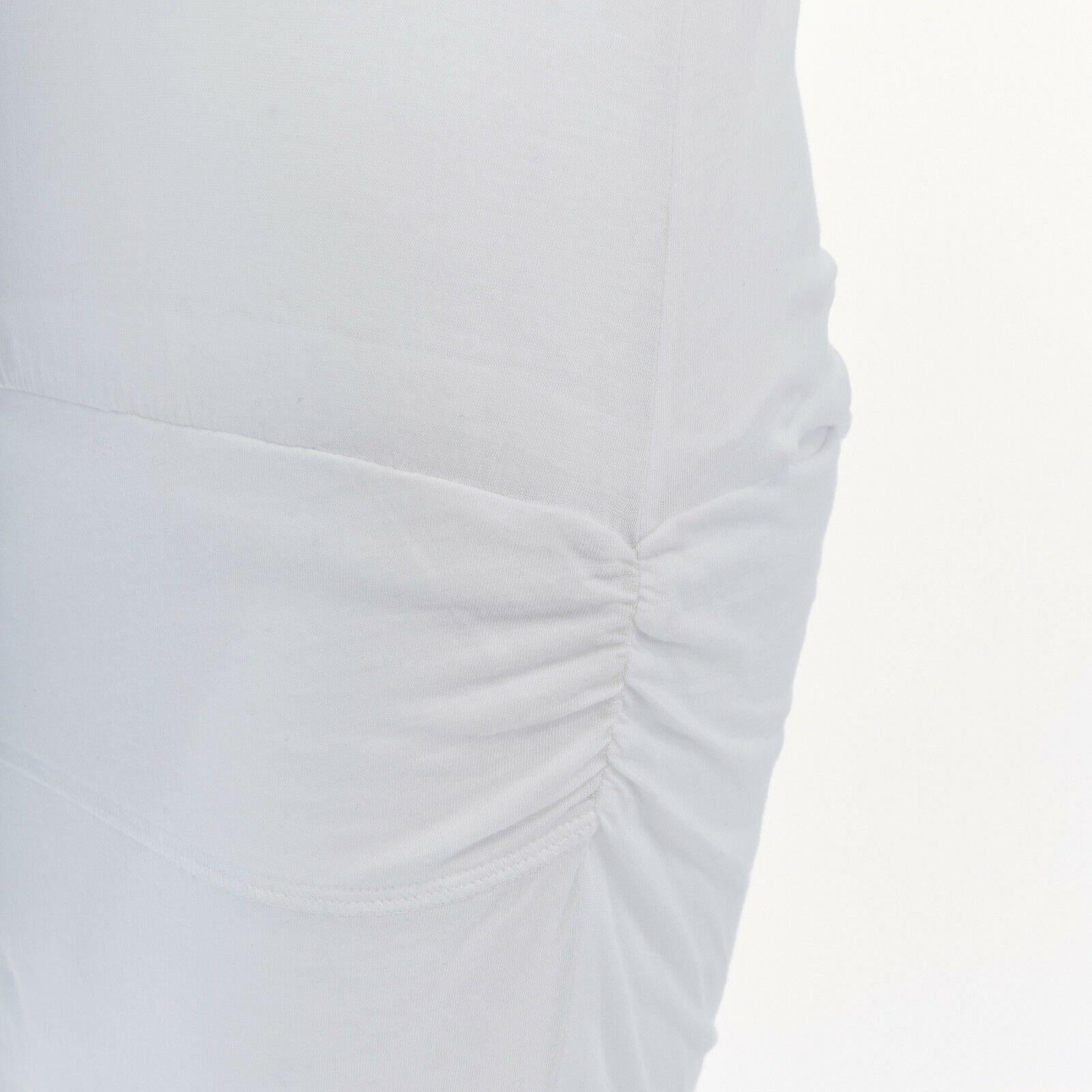 THEORY 38 white pima cotton short sleeve layered design casual dress XS 3