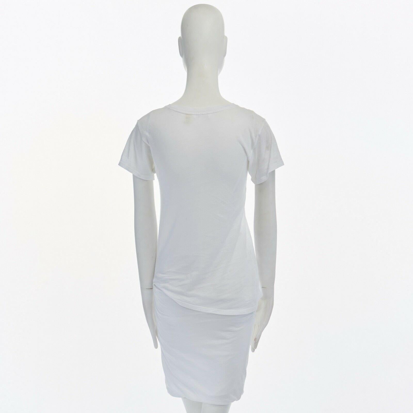 THEORY 38 white pima cotton short sleeve layered design casual dress XS In Good Condition In Hong Kong, NT