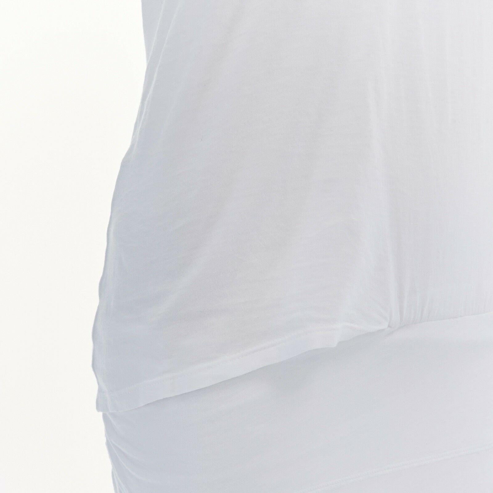 THEORY 38 white pima cotton short sleeve layered design casual dress XS 2