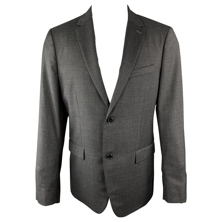 THEORY 40 Regular Charcoal Nailhead Wool Single Breasted Sport Coat For ...
