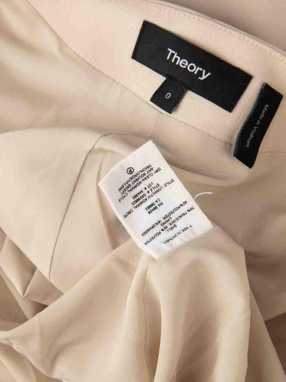 Women's Theory Beige Front Tie Sleeveless Vest Size XXS For Sale